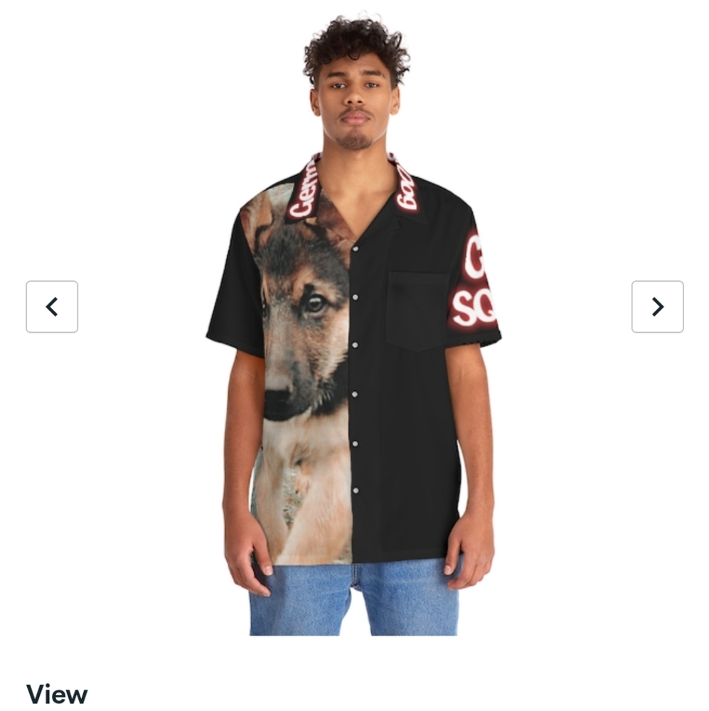 German Shepherd Dog men's Hawaiian shirt